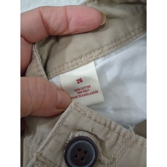 Arizona Jeans Two Shorts  Khaki Beige Cargo Pockets Classic Fit Size 26 - Picture 14 of 16